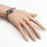 925 Sterling Silver Snake Bangle Bracelet, Bohemia Relief Structure Gift