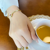 Golden Snake Sterling Silver Bracelet for Women