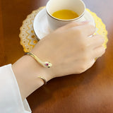 Golden Snake Sterling Silver Bracelet for Women