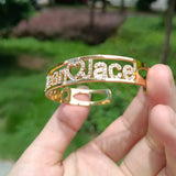 Stainless Steel Bangle Cuff Bracelet Zircon Women's Gift