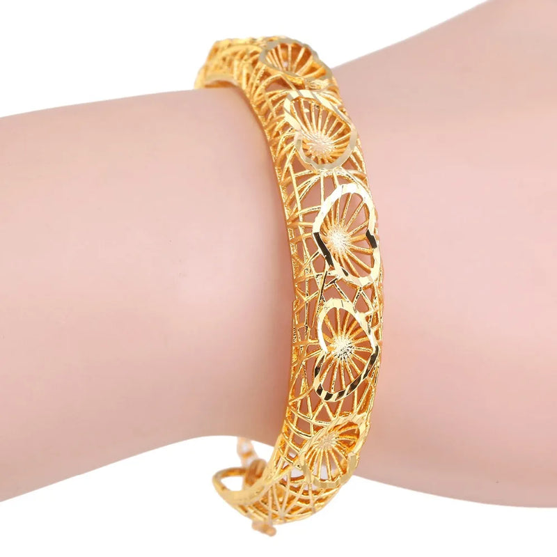 24K Heart Bracelets & Bangles for Women
