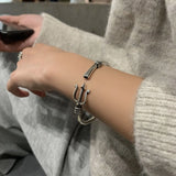 925 Silver Harpoon Bangle Retro Punk Jewelry