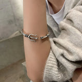 925 Silver Harpoon Bangle Retro Punk Jewelry