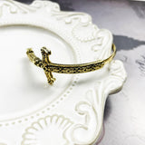 Golden Sword Royal Bangle 925 Sterling Silver Fine Jewelry