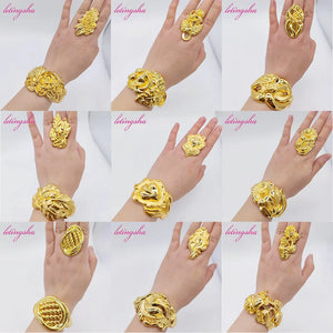 Bangle Jewelry Set Brazil Plated Women Bracelet Necklace Earrings Ring Gift