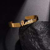 Personalized Letters Stainless Steel Bangle for Women Girls