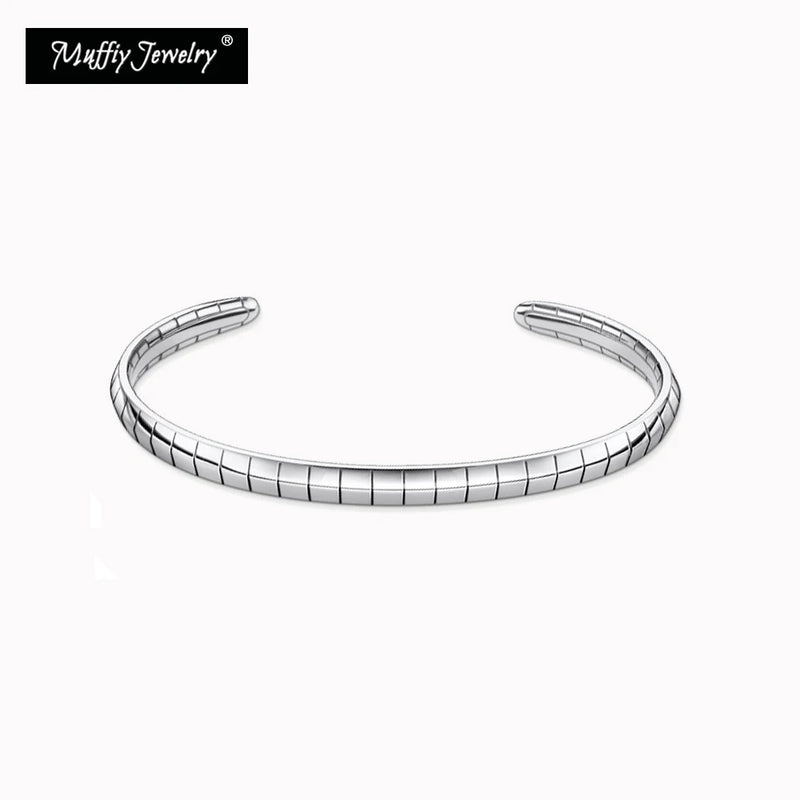 Snakeskin 925 Sterling Silver Bangle Bracelet Vintage Gift For Women Girls