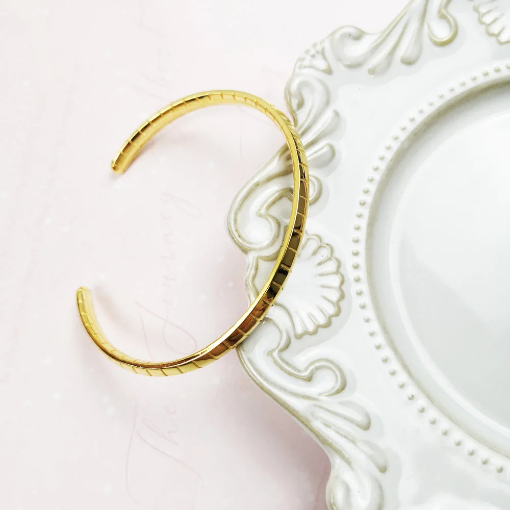 Snakeskin 925 Sterling Silver Bangle Bracelet Vintage Gift For Women Girls