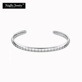 Snakeskin 925 Sterling Silver Bangle Bracelet Vintage Gift For Women Girls