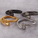 Adjustable Stainless Steel Nail Bracelet Punk Cuff Jewelry