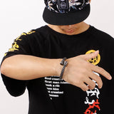 Adjustable Stainless Steel Nail Bracelet Punk Cuff Jewelry