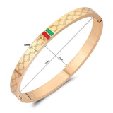 Titanium Steel Bangle Bracelet Snap Opening Style Women Fashionable Jewelry