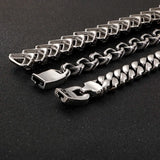 Punk Stainless Steel Skull Bracelet Men Chain Charm Accessories