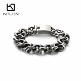 Punk Stainless Steel Skull Bracelet Men Chain Charm Accessories