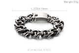 Punk Stainless Steel Skull Bracelet Men Chain Charm Accessories