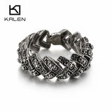 Punk Stainless Steel Skull Bracelet Men Chain Charm Accessories