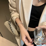Retro 925 Silver Bangle for Women