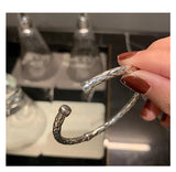 Retro 925 Silver Bangle for Women