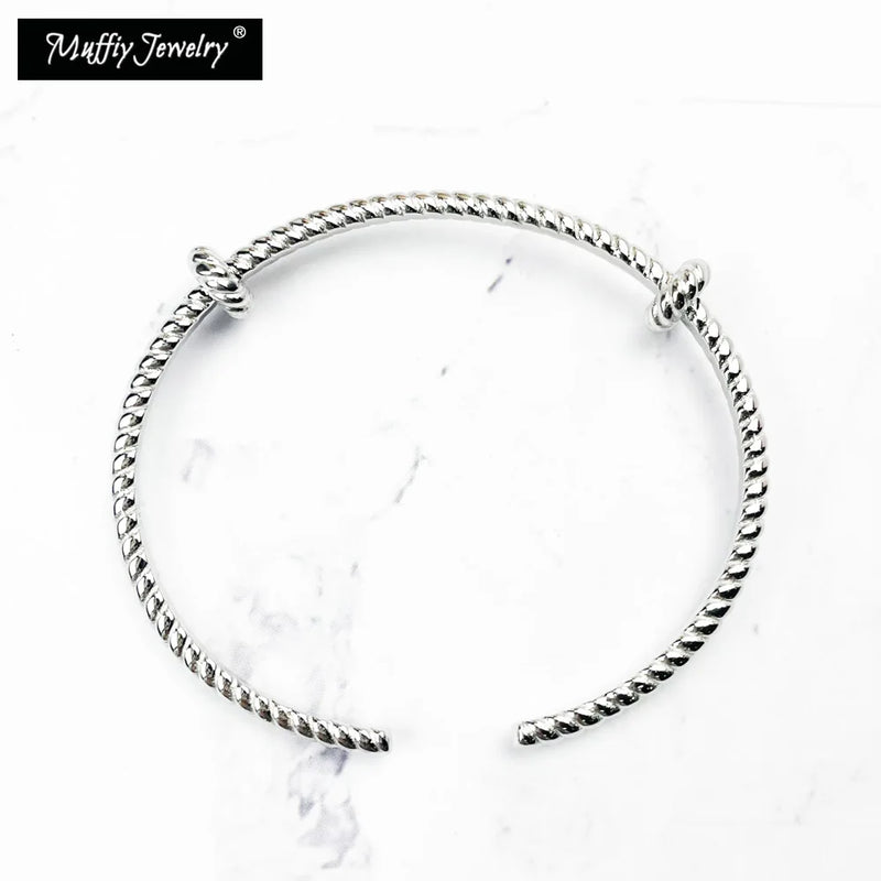 925 Sterling Silver Bangles Bracelet Cord for DIY Making