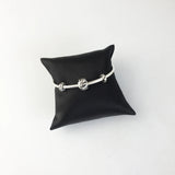 925 Silver Heart Bangle Bracelet Dragons