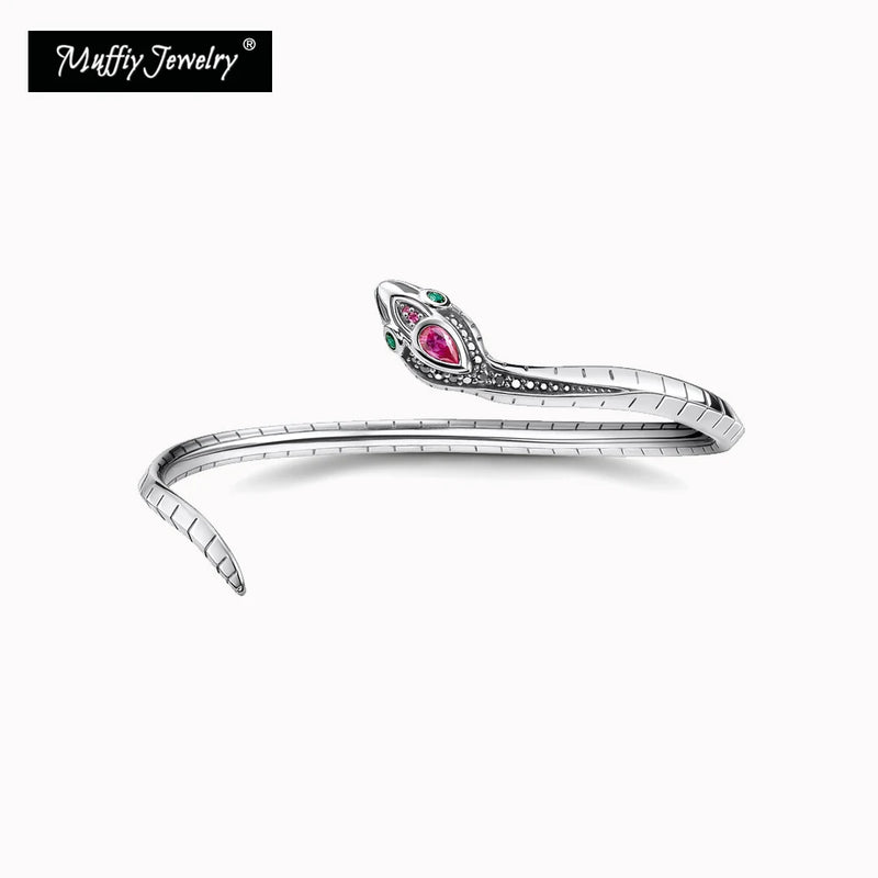 Snake 925 Silver Bracelet Mysterious Bangle Gift Women