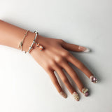 Sterling Silver Classic Charm & Beads Carrier for DIY Jewelry Making