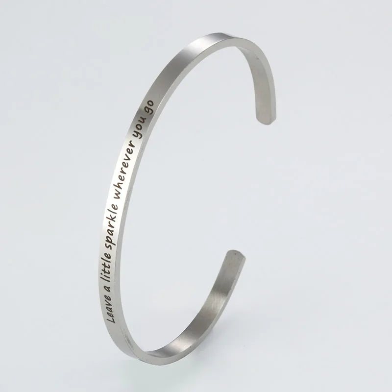 Personalized Name Bracelet Stainless Steel Bangle for Women