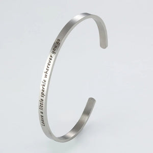 Customizable Name Bracelet Stainless Steel Bangles For Women