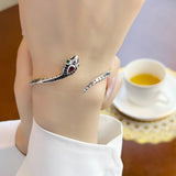 Snake Bangle in Blackened 925 Sterling Silver