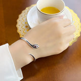 Snake Bangle in Blackened 925 Sterling Silver