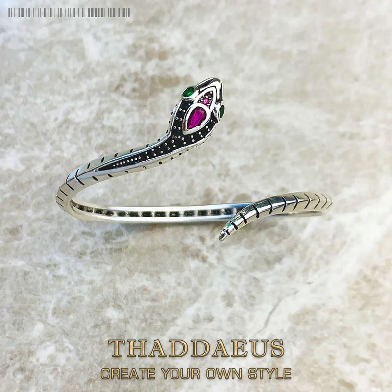 Snake Bangle in Blackened 925 Sterling Silver