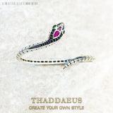 Snake Bangle in Blackened 925 Sterling Silver