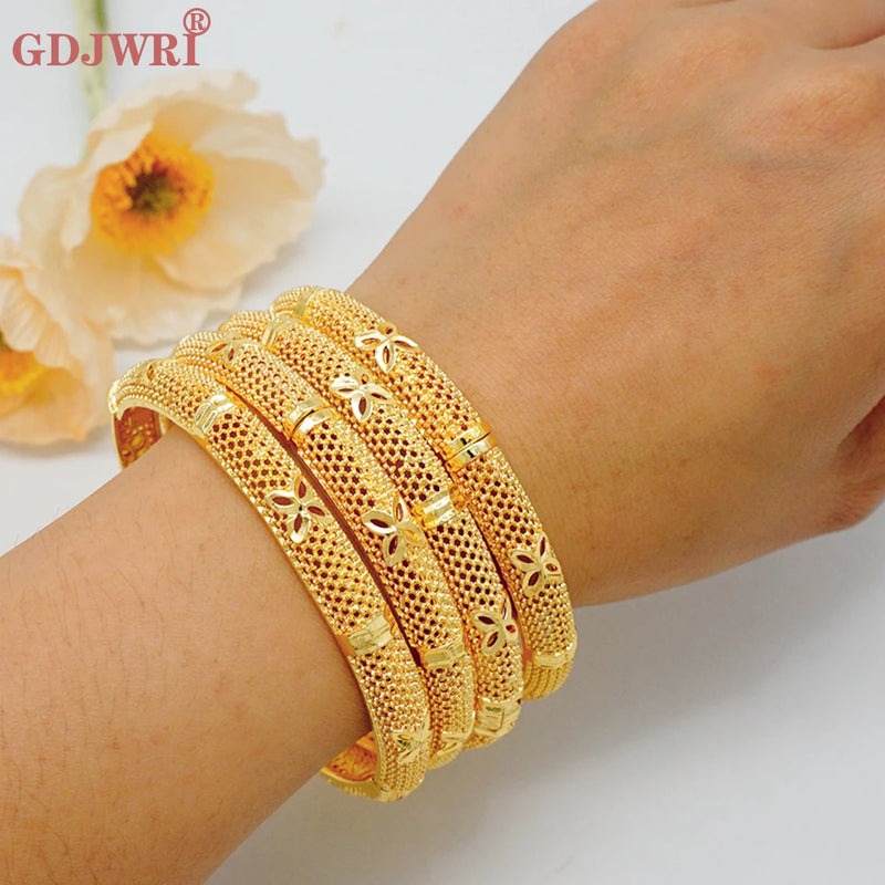 Ethiopian Indian Bangles For Women Flower Bride Bracelet