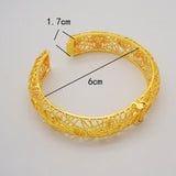 Ethiopian Dubai Bangles For Women Flower Bride Bracelet African Wedding