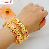 Ethiopian Dubai Bangles For Women Flower Bride Bracelet African Wedding