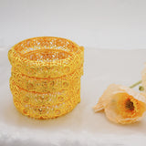 Ethiopian Dubai Bangles For Women Flower Bride Bracelet African Wedding