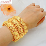 Ethiopian Dubai Bangles For Women Flower Bride Bracelet African Wedding