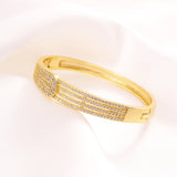 Bangrui Zircon Bangle Bracelet Micro Inlaid Zirconia Bangles
