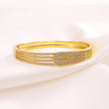Bangrui Zircon Bangle Bracelet Micro Inlaid Zirconia Bangles
