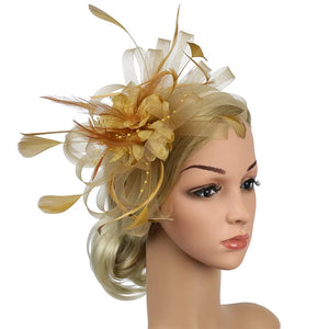 Bridal Feather Hair Pins Wedding Headband Fascinator Accessory