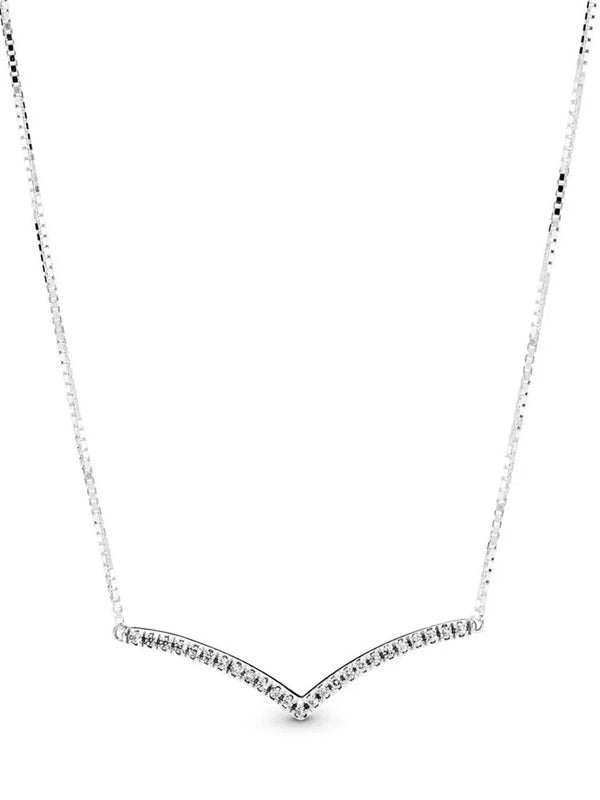 BaoFu 925 Silver Necklace Ladies Butterfly Circle Love Jewelry