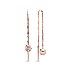 BaoFu 925 Silver Rose Ear Studs & Pendant Earrings
