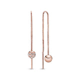 BaoFu 925 Silver Rose Ear Studs & Pendant Earrings