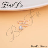 BaoFu 925 Silver Rose Ear Studs & Pendant Earrings