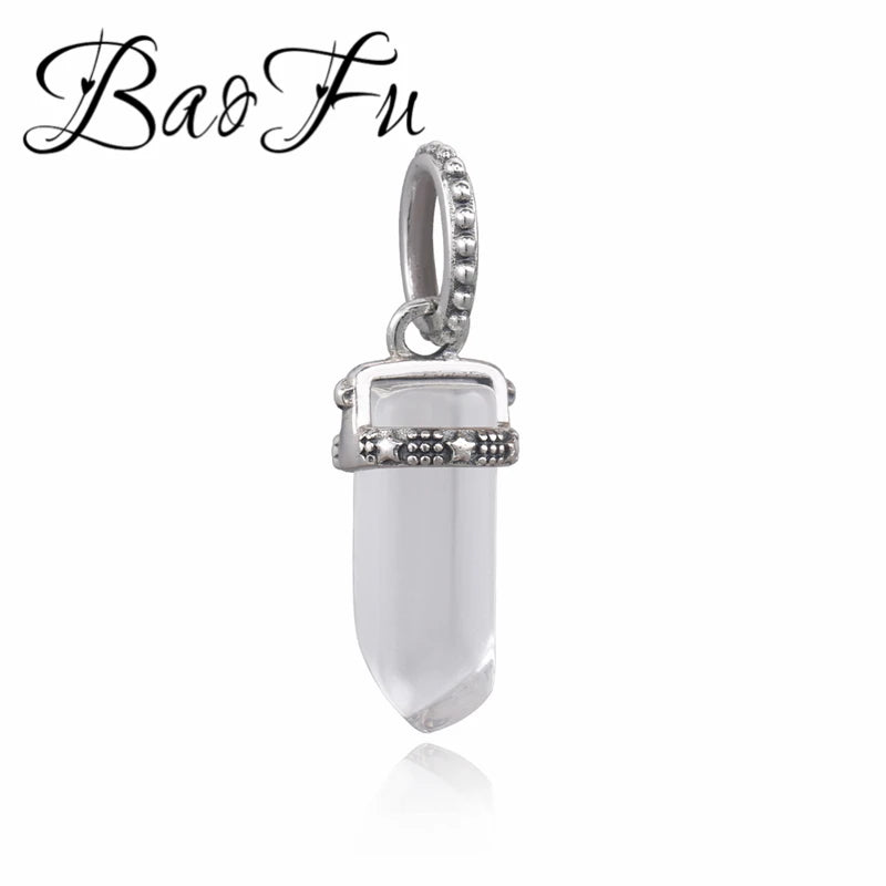 BaoFu S925 Sterling Silver Guardian Charm Crystal Bracelet DIY Bead Accessory