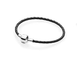 Baofu 925 Sterling Silver Leather Signature Bracelet