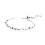 Baofu 925 Silver Bracelet Ice Crystal Adjustable Lady DIY Jewelry