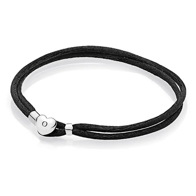 Baofu 925 Silver Love Woven Bracelet for Ladies DIY Jewelry