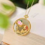 Baolili Koi Necklace National Jade Koi Ancient Inlaid Hotian Jade Pendan