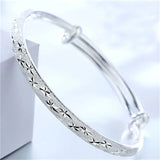 Baosteel 925 Silver Bracelet Women's Frosted Star Sliding Bracelet Gift